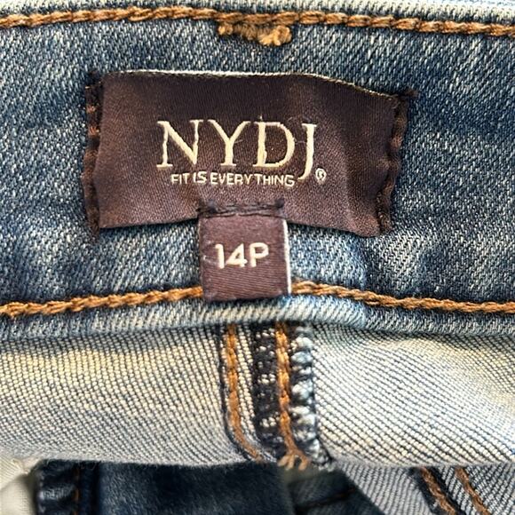NYDJ Marilyn Straight Mid Rise Jeans in Maele Size 14P - Picture 8 of 13